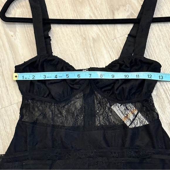 DANIELLE BERNSTEIN WOMEN'S ROMANTIC LACE SHEER PARTY COCKTAIL DRESS SZ S BLACK - Picture 10 of 11